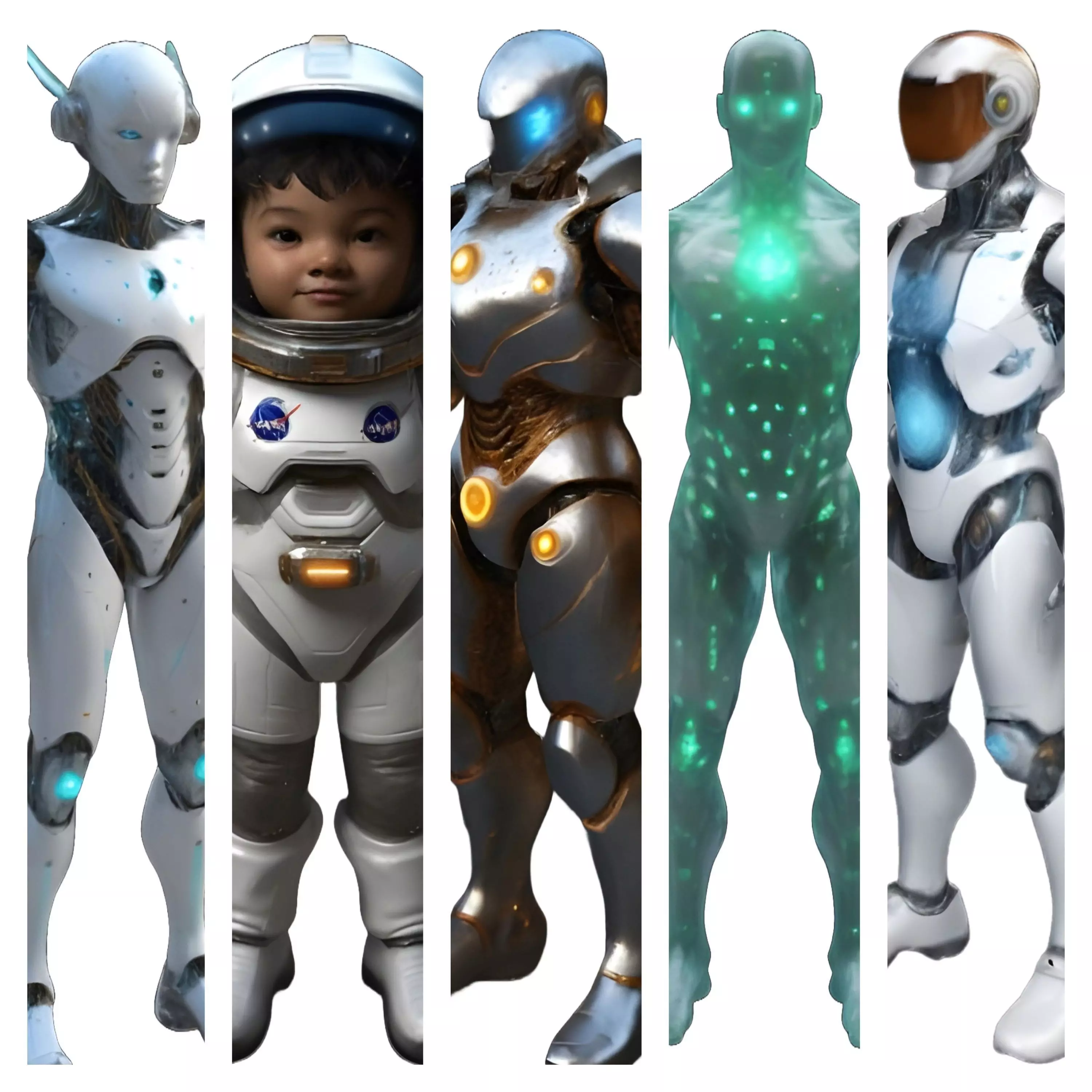 Futuristic Collection - Space Explorers and Synthetics 3D print model_0