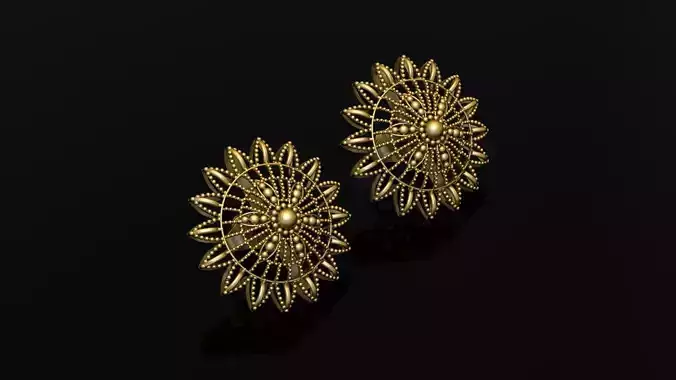 ODIA TRADITIONAL EARRING 3D PRINTABLE MODEL