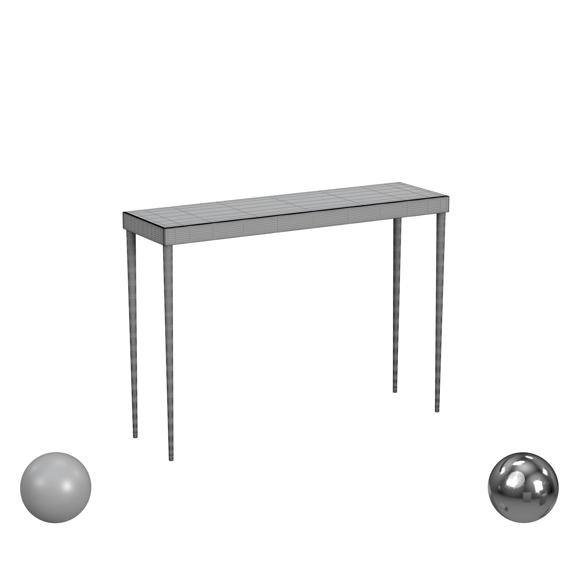 Leilani Palm Leaf Console Table 3D model_3