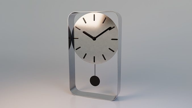 Wall Clock Free low-poly 3D model