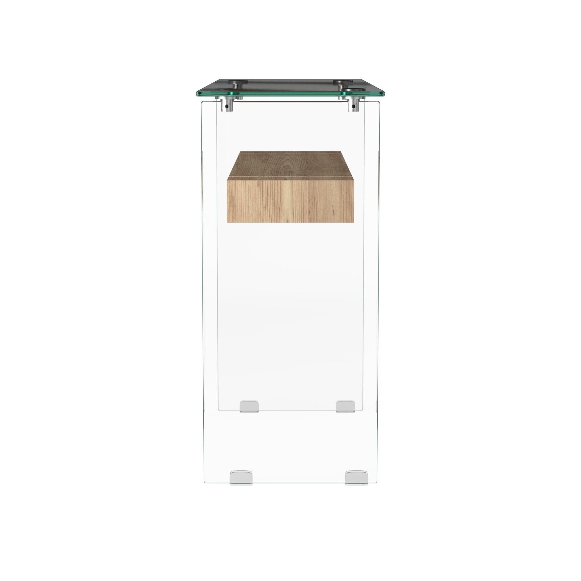 Kayley Rectangular Modern Glass Console Table 3D model_4