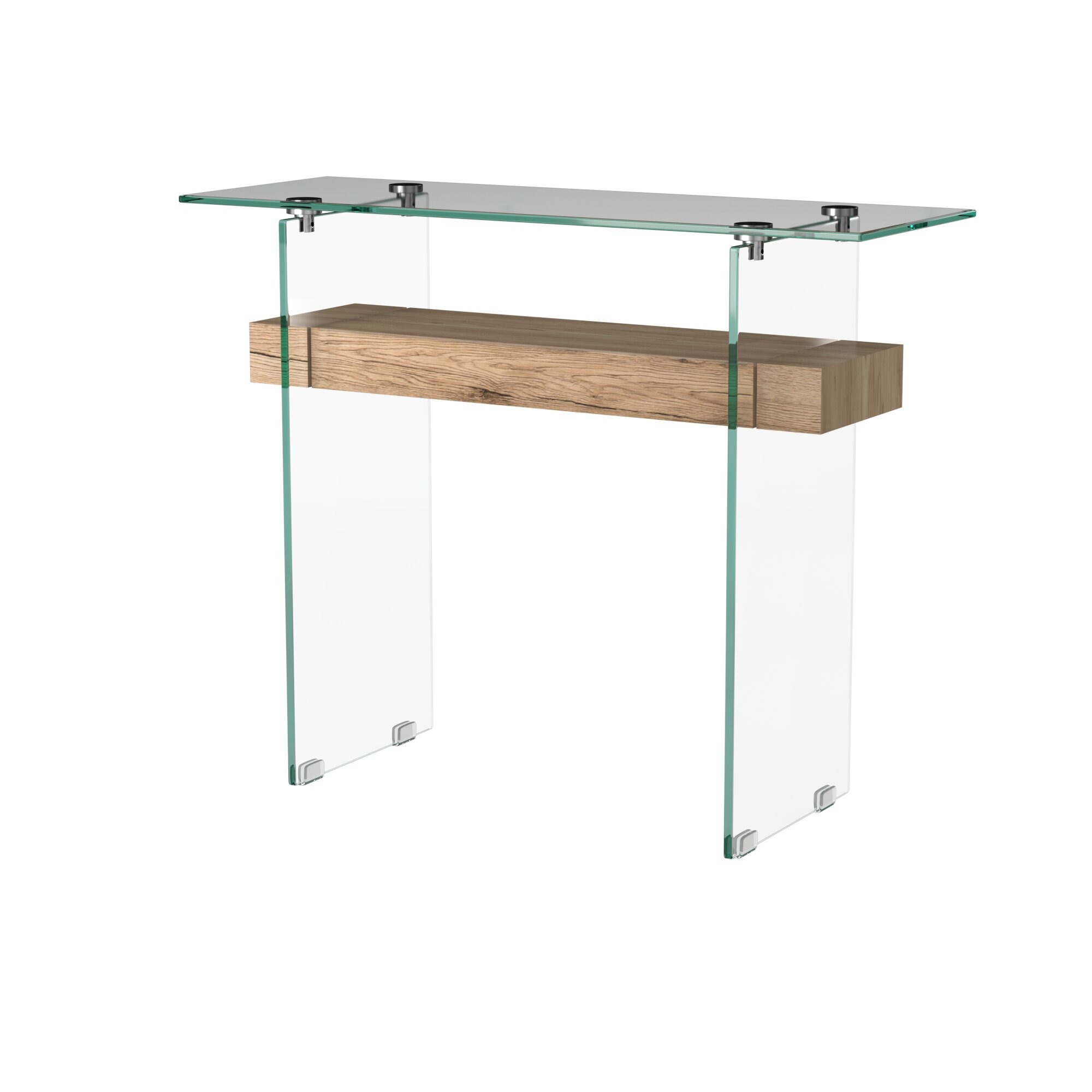 Kayley Rectangular Modern Glass Console Table 3D model_6