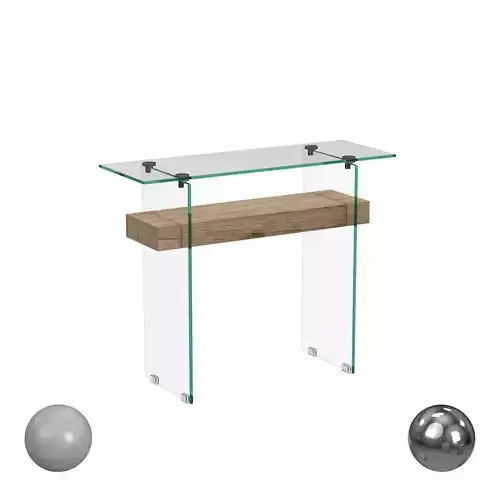 Kayley Rectangular Modern Glass Console Table
