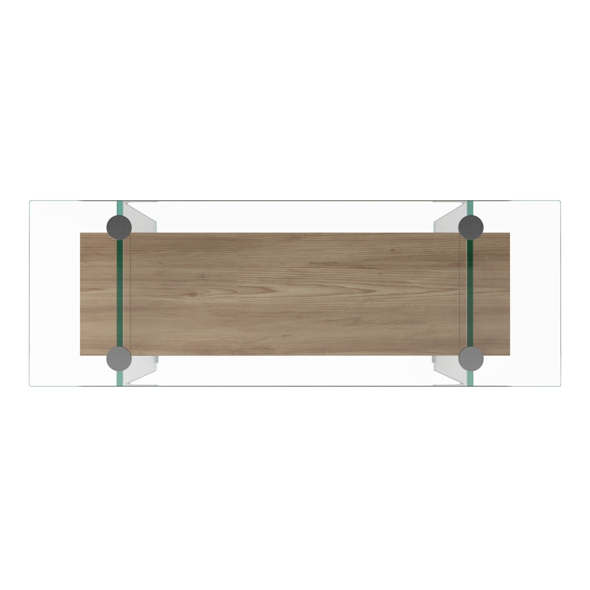 Kayley Rectangular Modern Glass Console Table 3D model_5