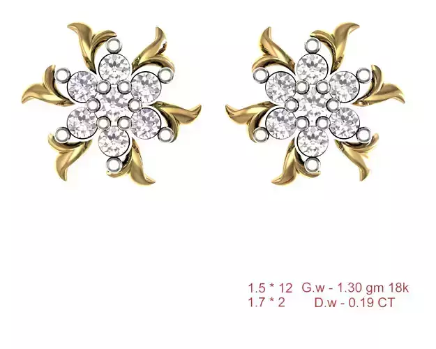  Women Earrings Render 3dm STL OBJ FBX Details