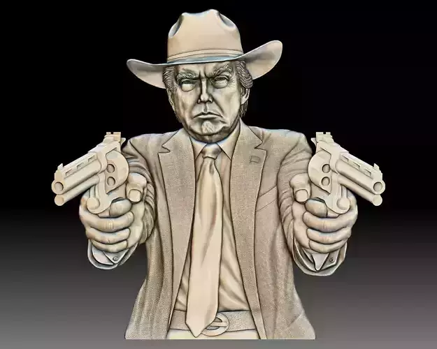 Donald Trump portrait USA president 3D print model