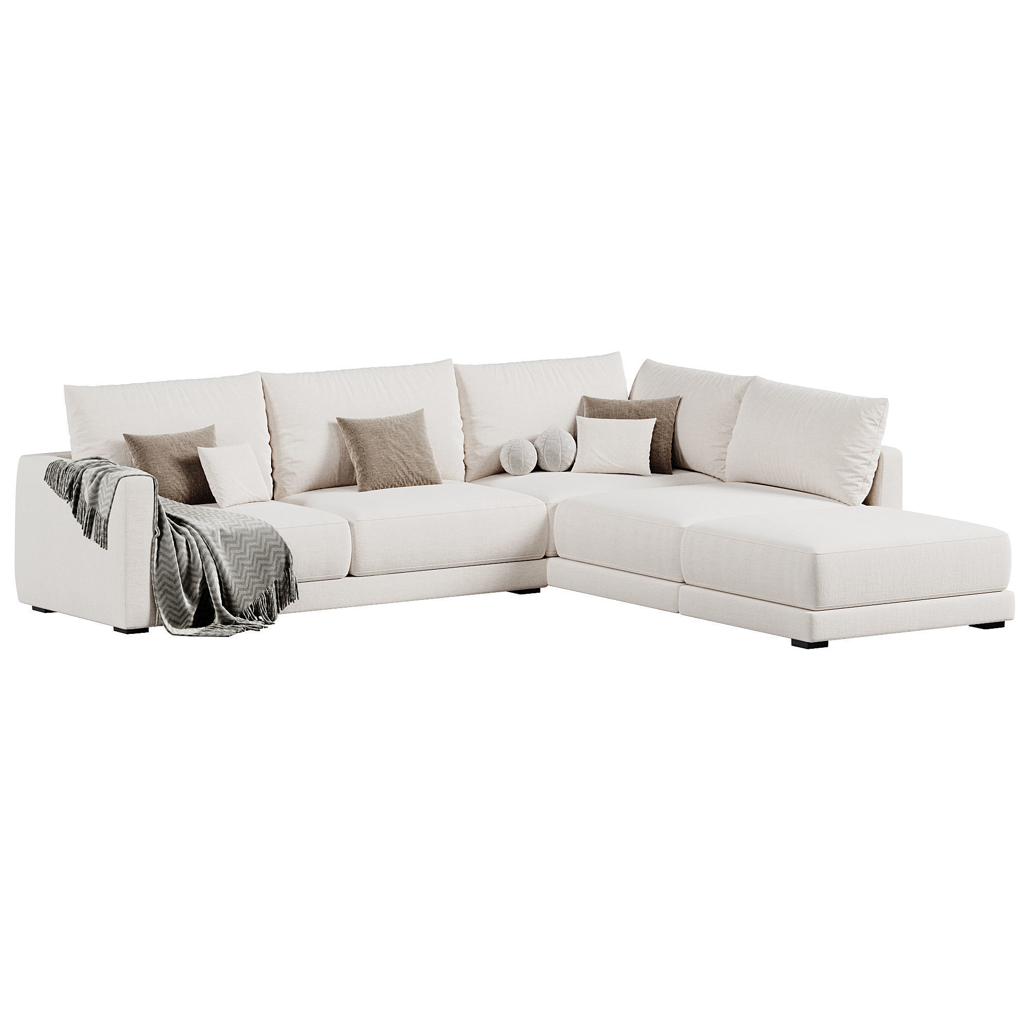 Melbourne Sofa By West Elm 3D model_1
