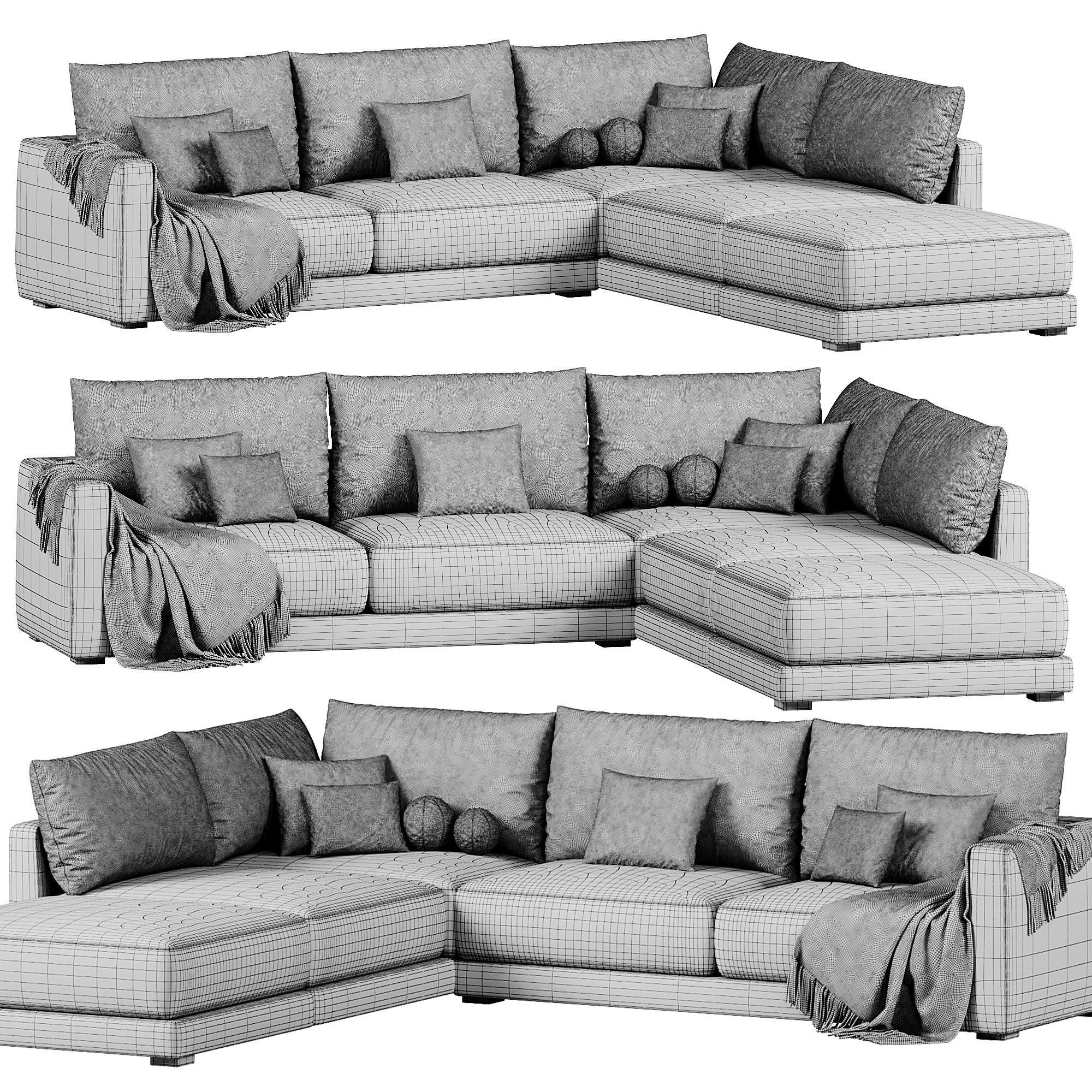 Melbourne Sofa By West Elm 3D model_4