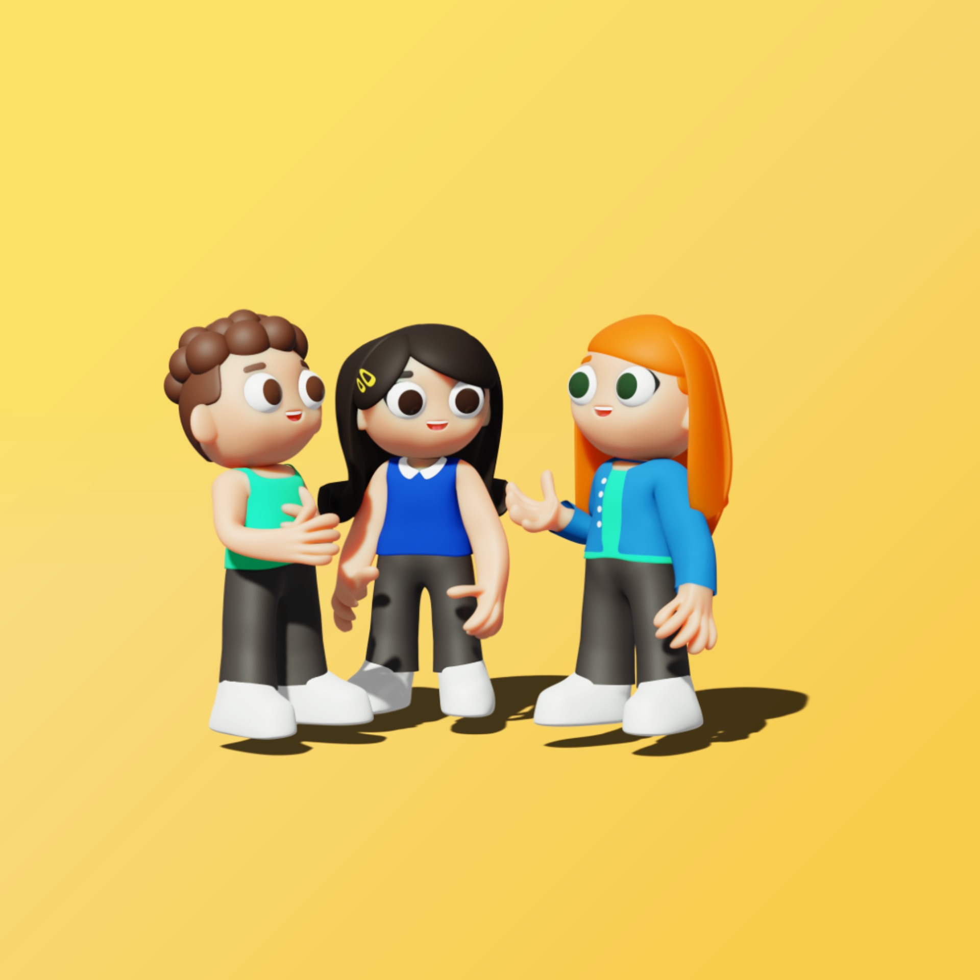 Toon Character Pack - 17 unique 3D characters Low-poly 3D model_3