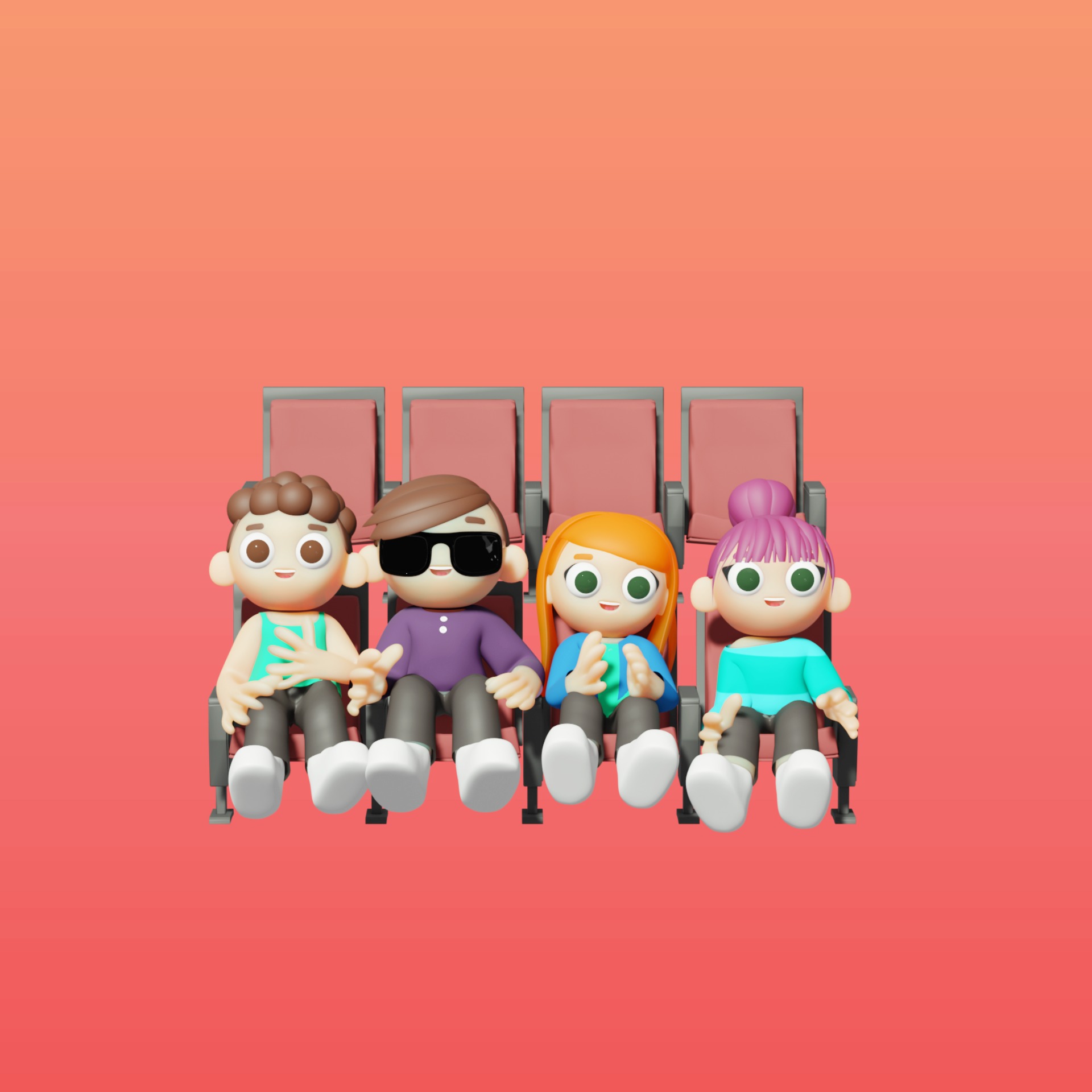 Toon Character Pack - 17 unique 3D characters Low-poly 3D model_2
