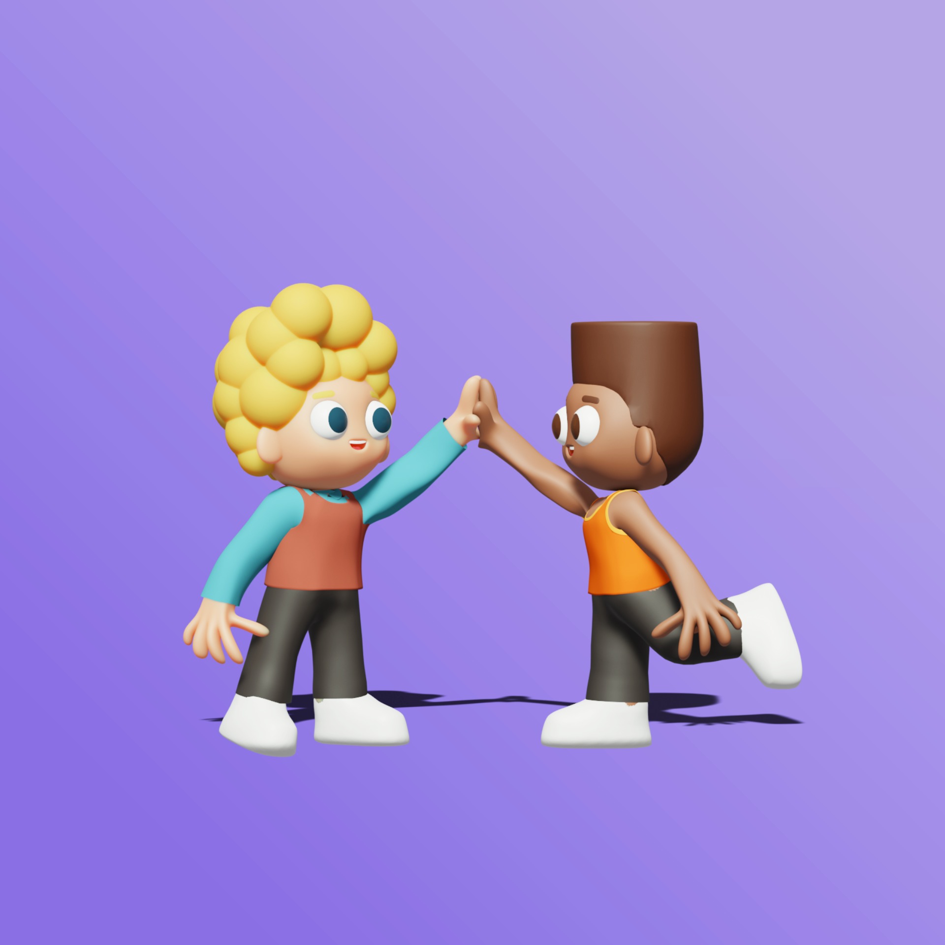 Toon Character Pack - 17 unique 3D characters Low-poly 3D model_5