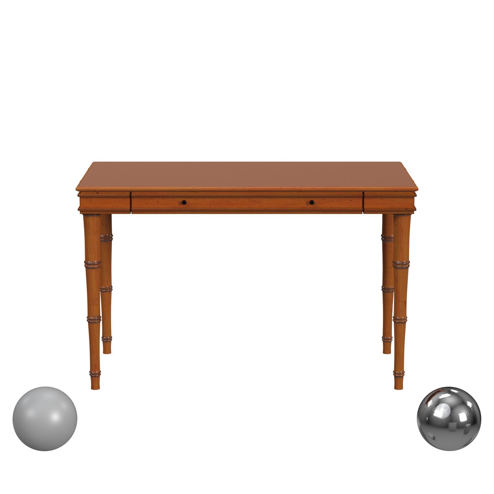 Noely Single Drawer Writing Desk 3D model_1