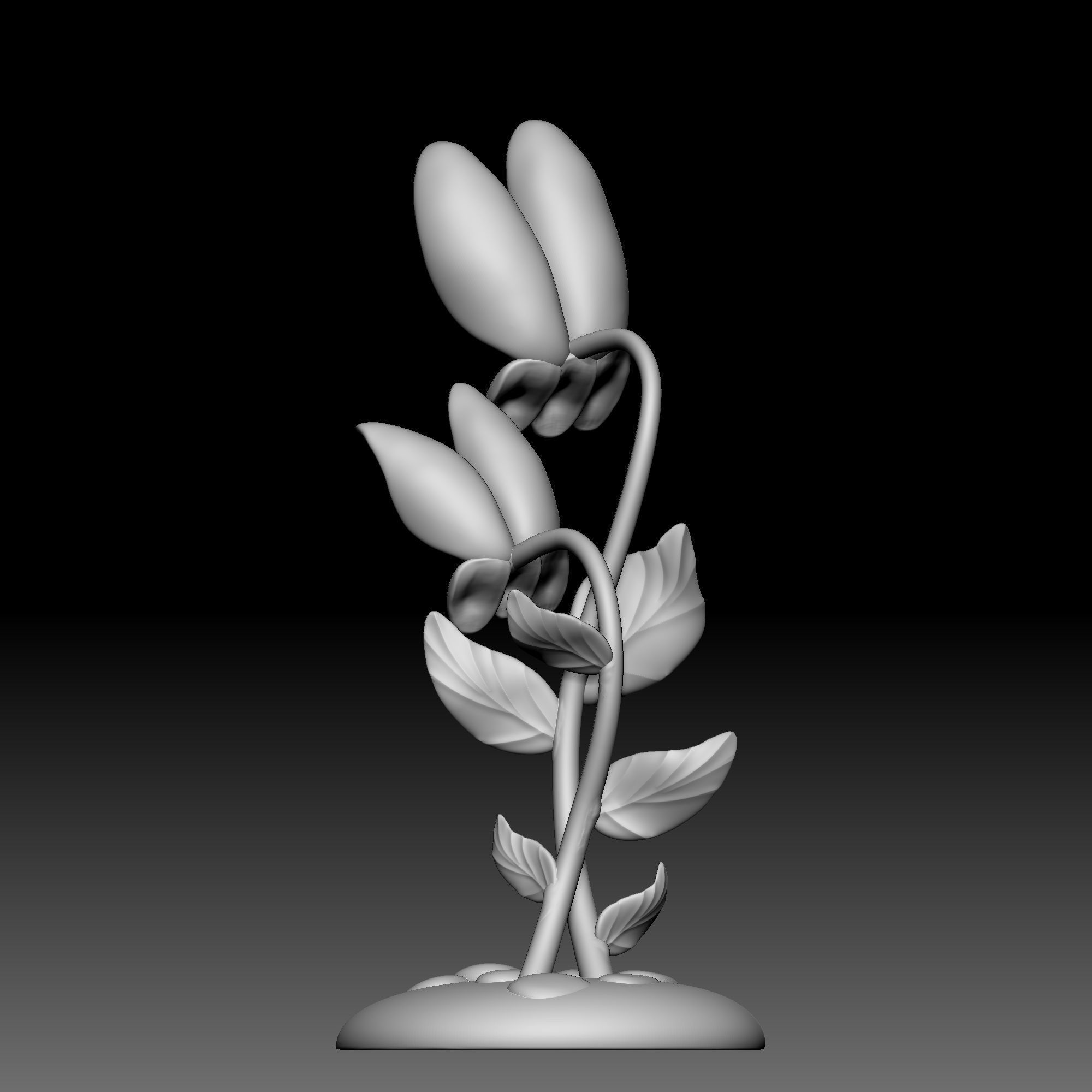 Flower - Alice in Wonderland - 0140 3D print model_4