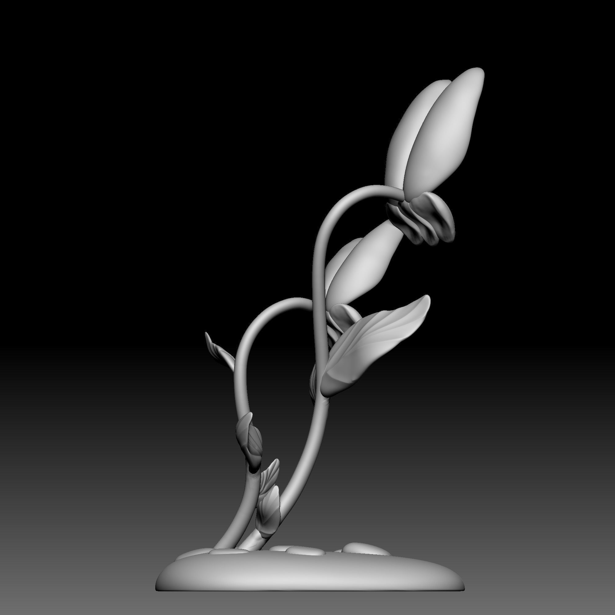 Flower - Alice in Wonderland - 0140 3D print model_6