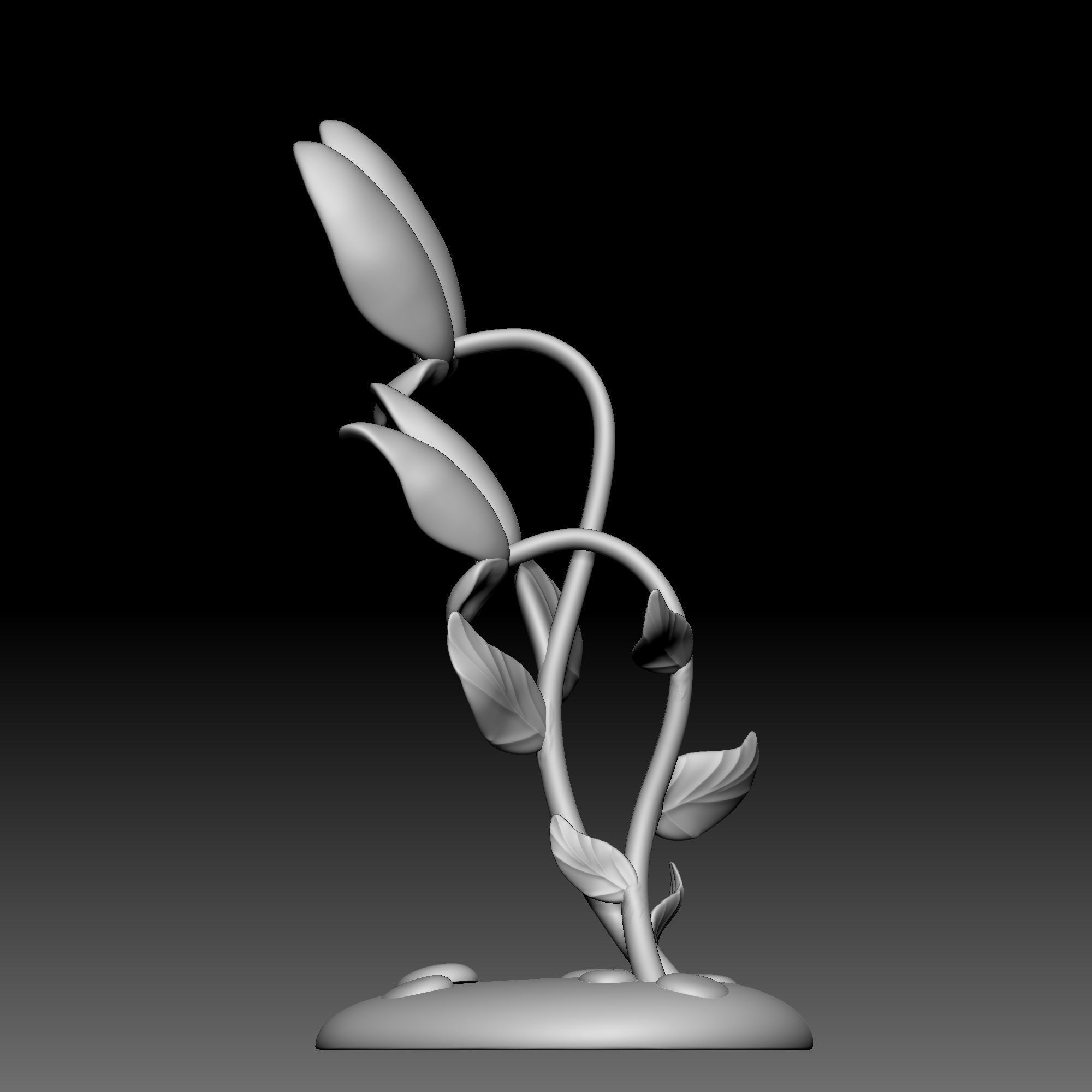 Flower - Alice in Wonderland - 0140 3D print model_3