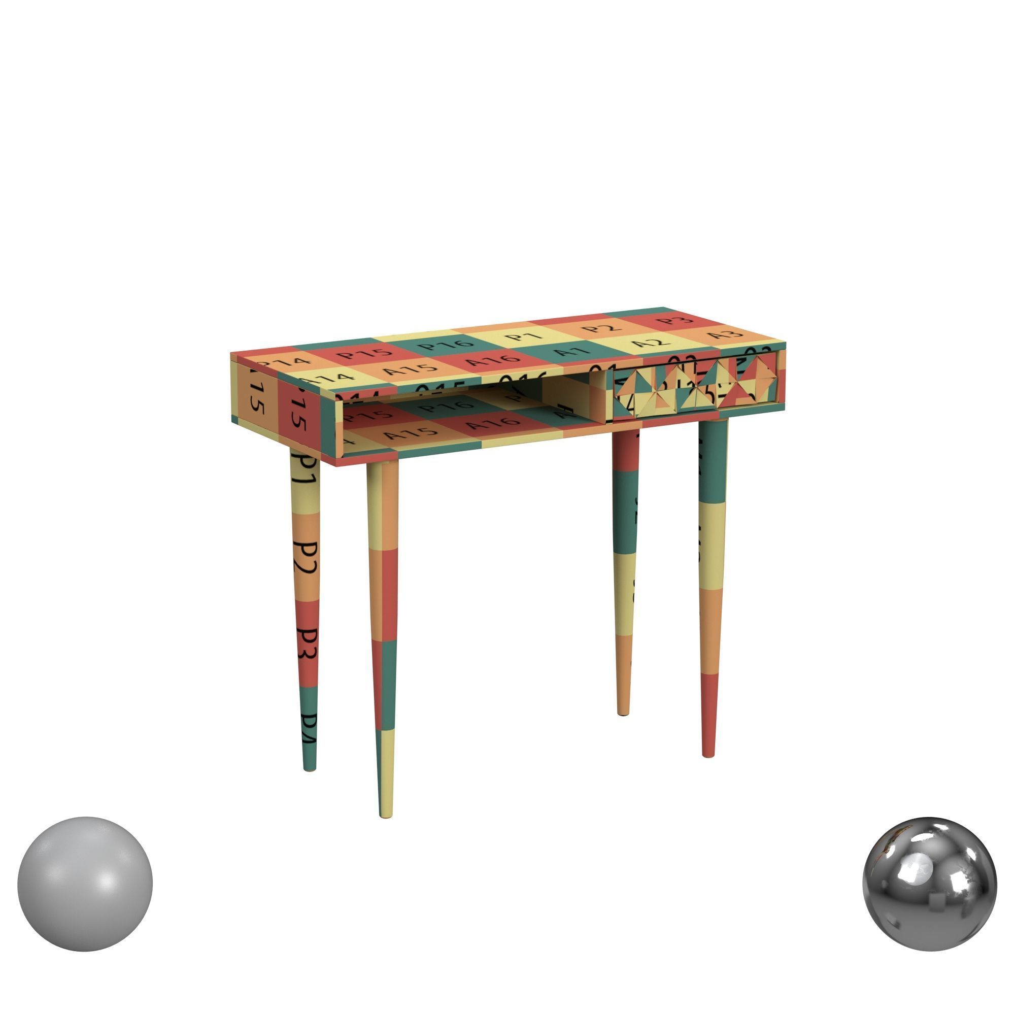 Zinnia Desk 3D model_2
