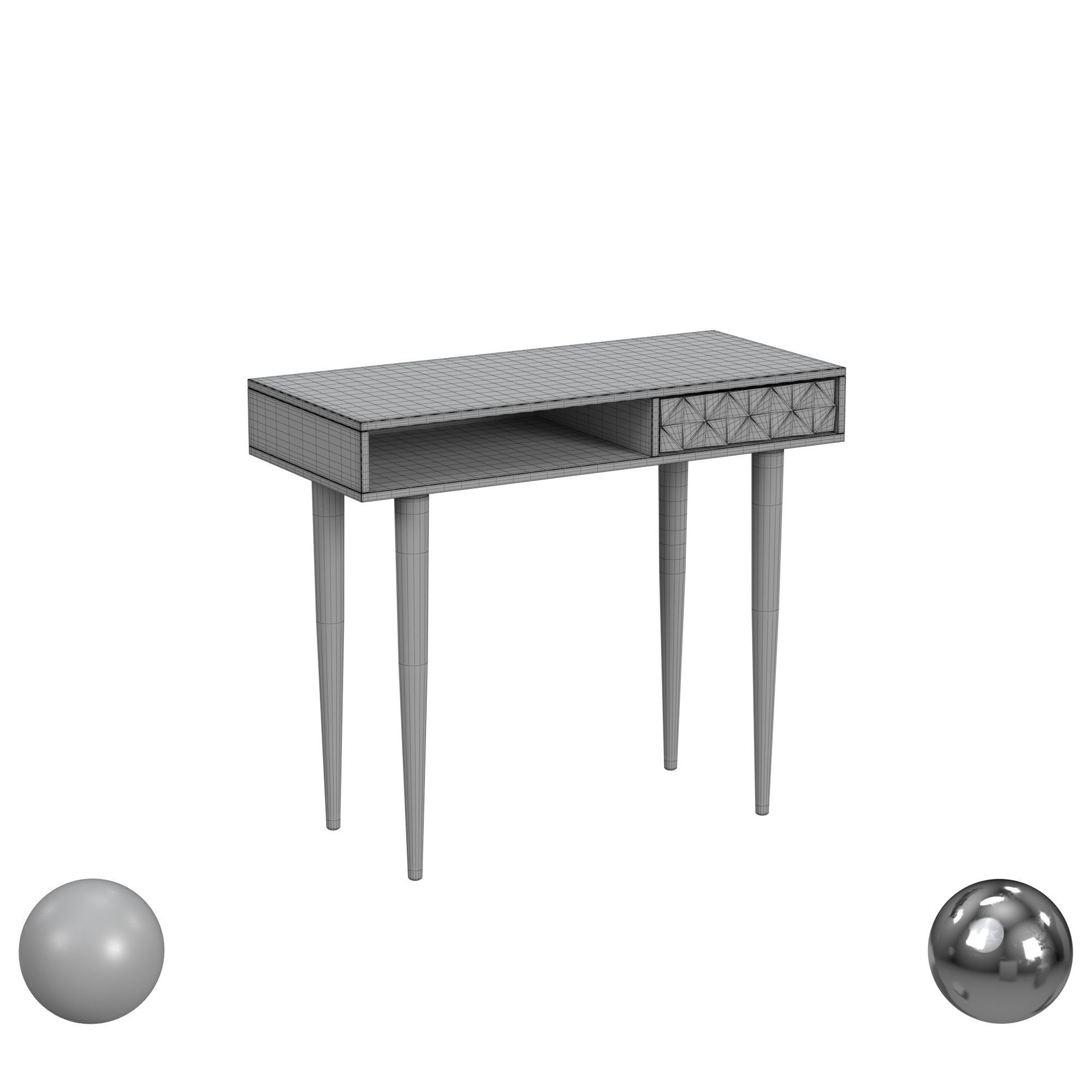 Zinnia Desk 3D model_3