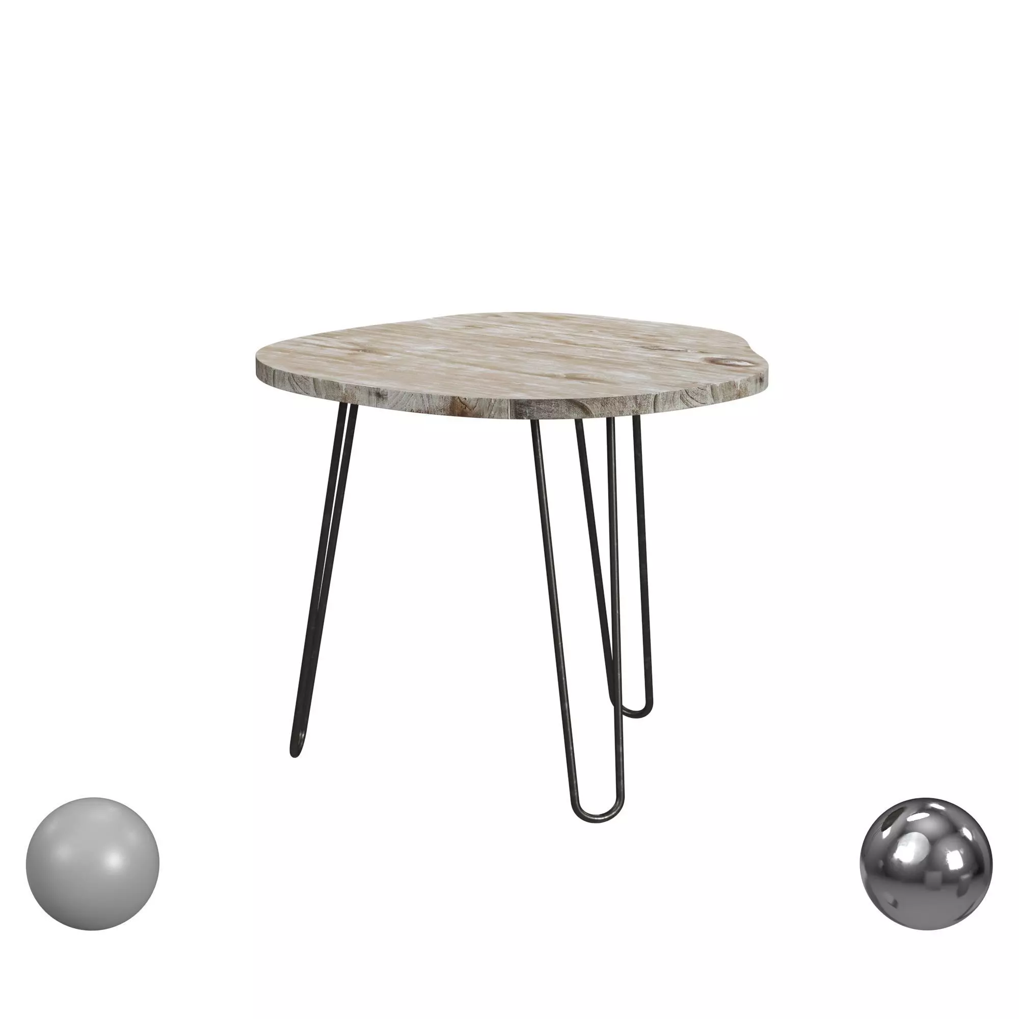 Mindy Wood Top Dining Table 3D model_0