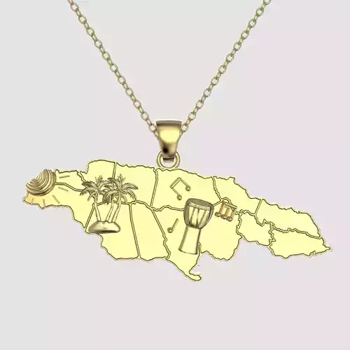 Jamaica pendant 3D print model