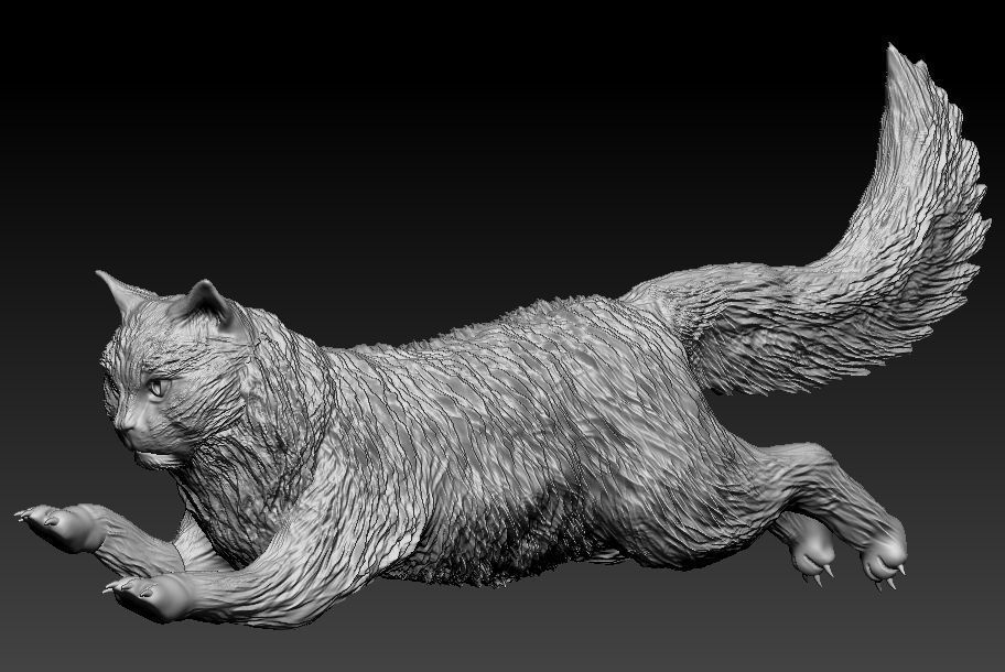 Maine Coon Cat 3D Printable Model 3D print model_1