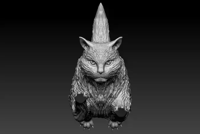 Maine Coon Cat 3D Printable Model 3D print model