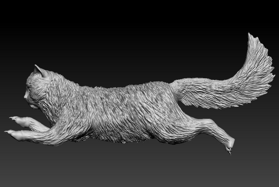 Maine Coon Cat 3D Printable Model 3D print model_2