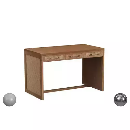 Butler Specialty Mesa Cane and Solid Wood 3-Drawer Writing Desk