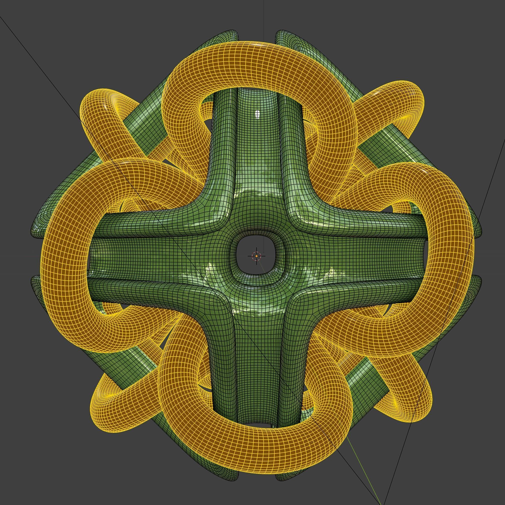 a modern Gordian Knot 3D model_8