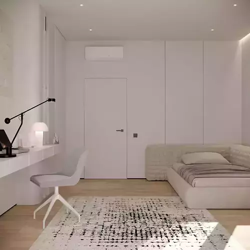 Minimalist childroom design Low-poly 3D model