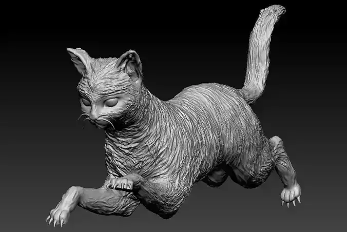 Short Hair Cat-3D Printable Model