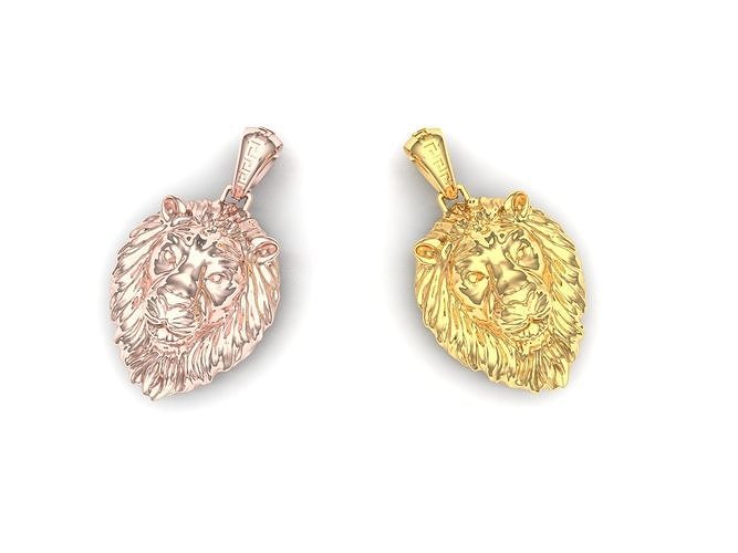 lion head pendant 3D print model