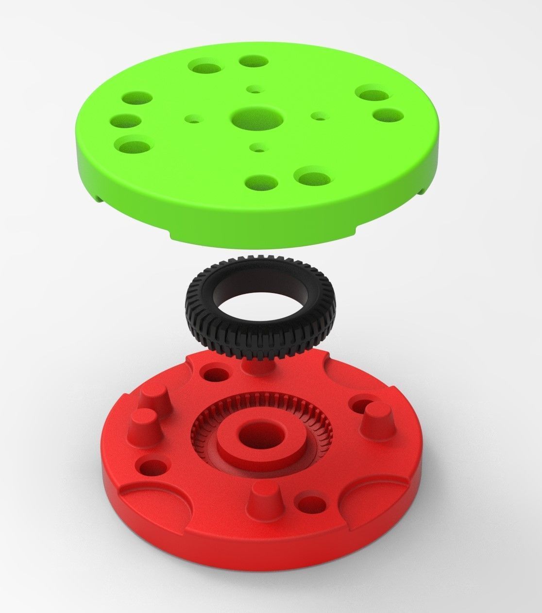 Mold for diecast tire 2 Scale 1 to 10 and 1 to 14 and 1 to 25 3D print model_11