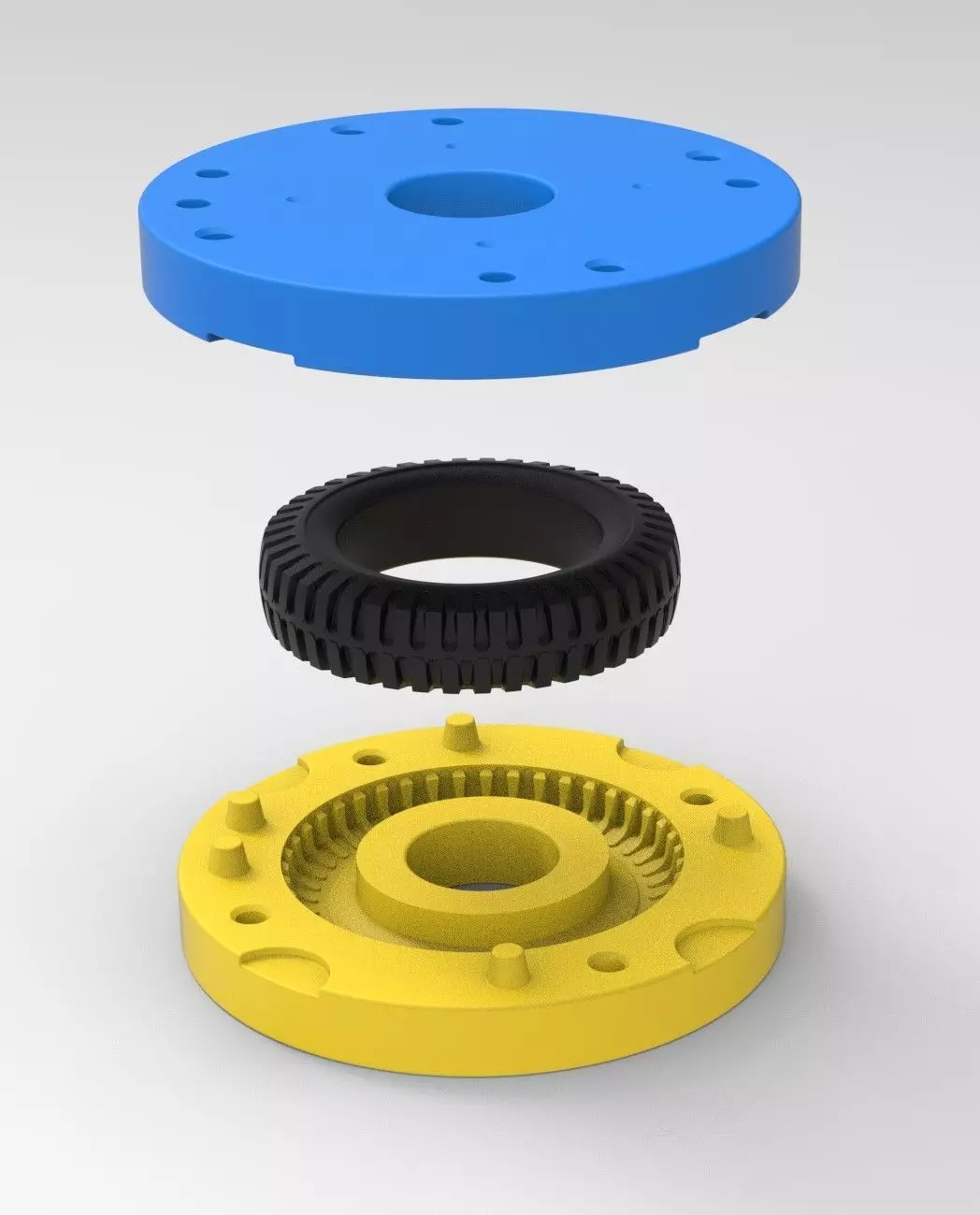 Mold for diecast tire 2 Scale 1 to 10 and 1 to 14 and 1 to 25 3D print model_0