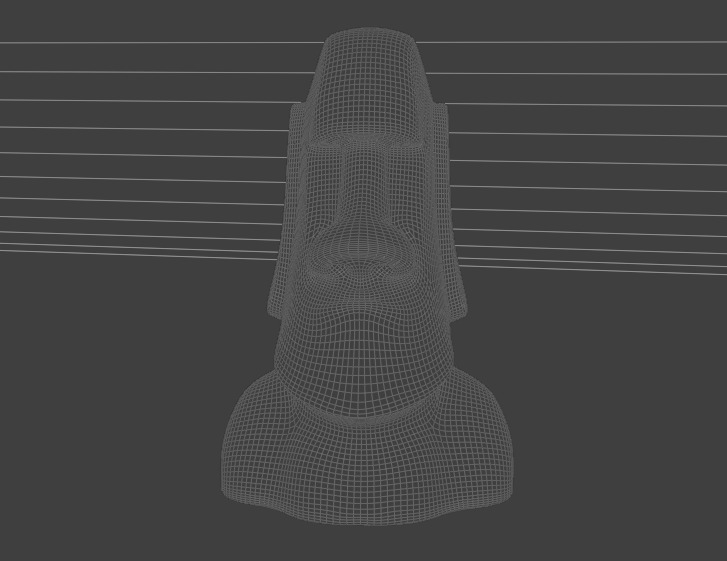Moyai Head Sculpture Low-poly 3D model_4