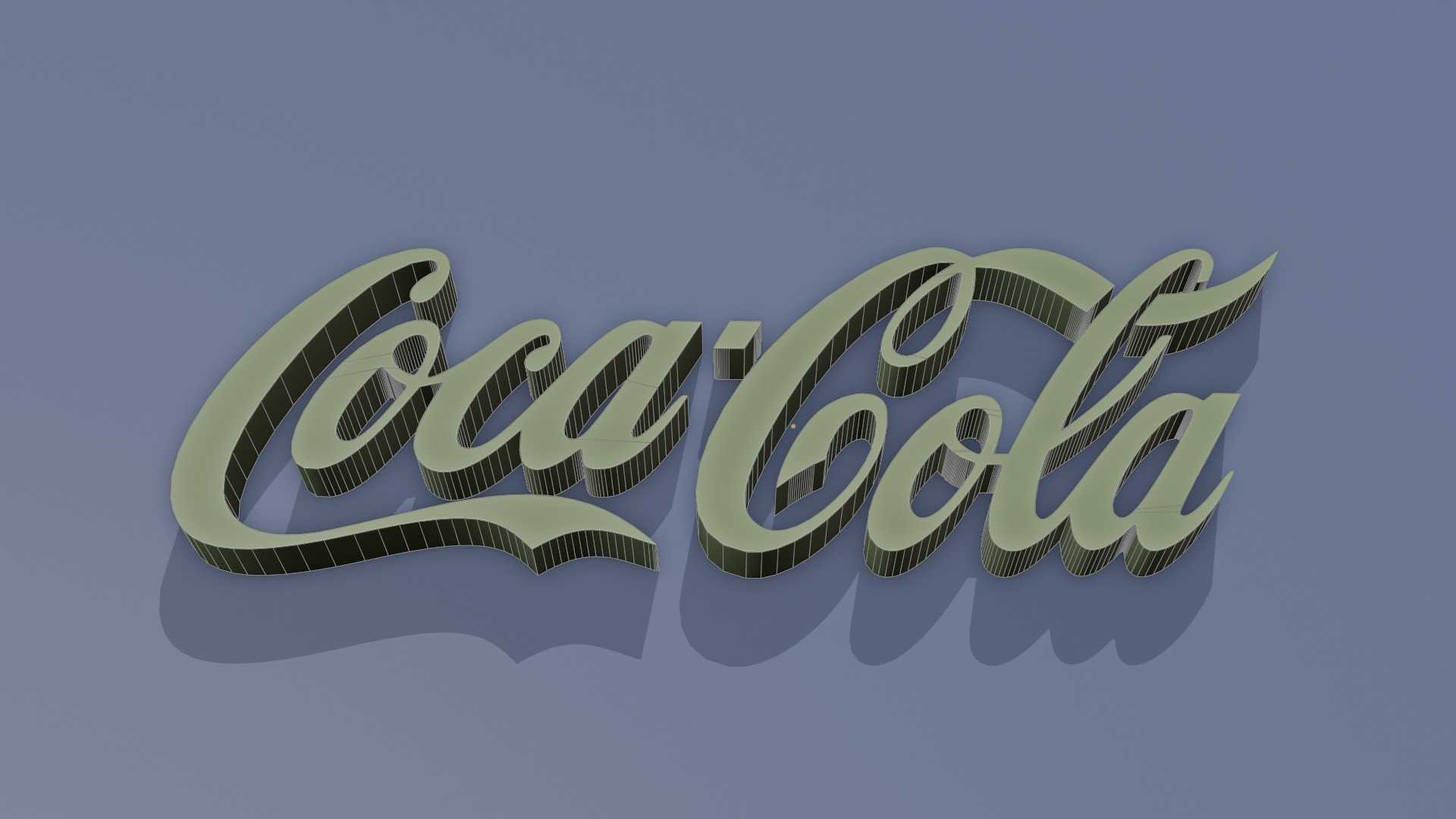Coca-Cola logo 3D model_6