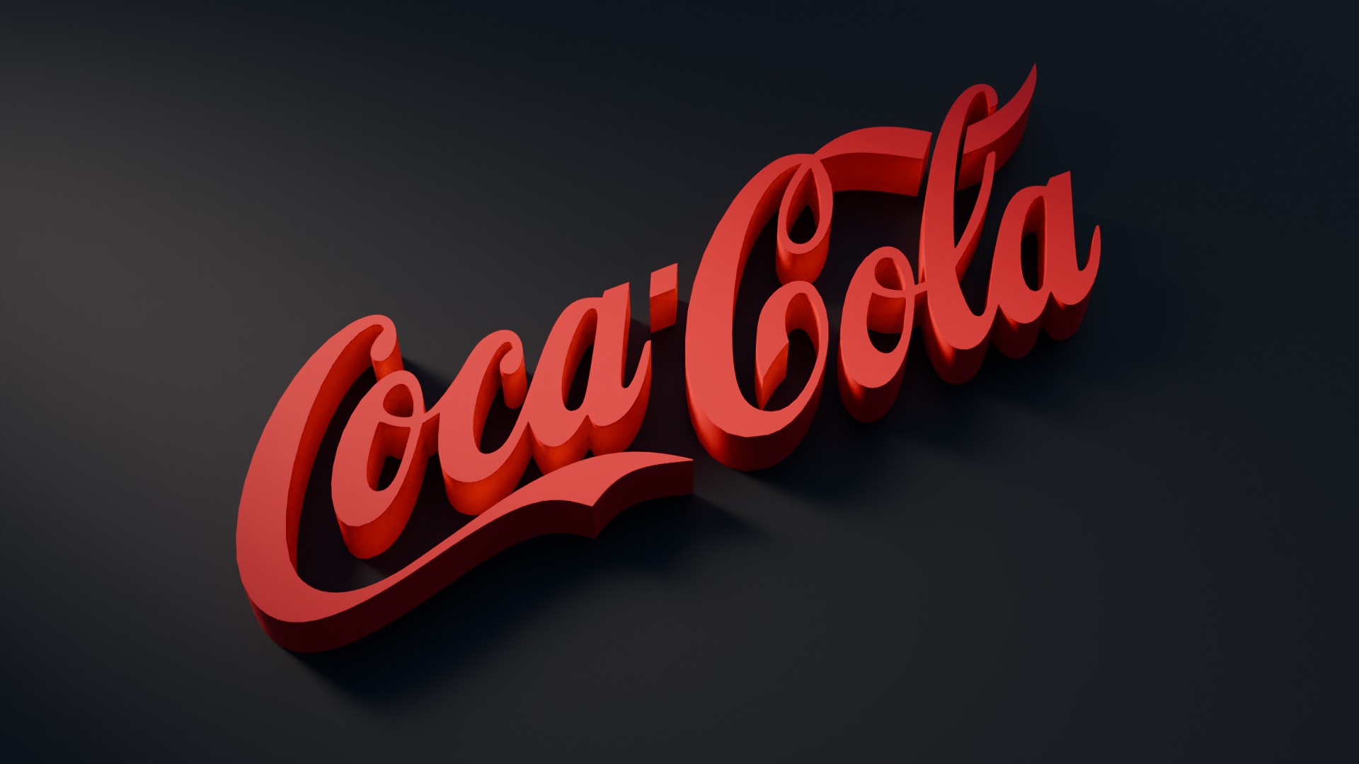 Coca-Cola logo 3D model_2