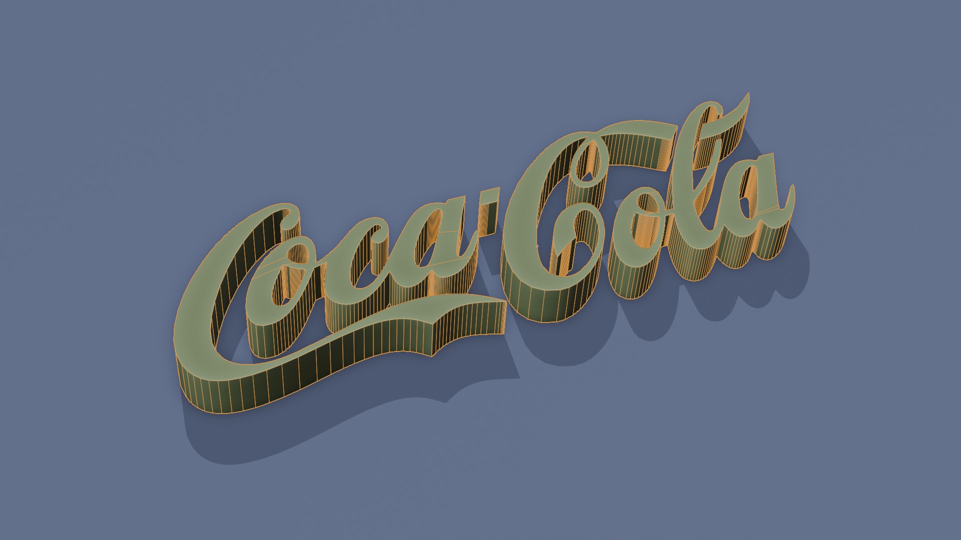 Coca-Cola logo 3D model_5