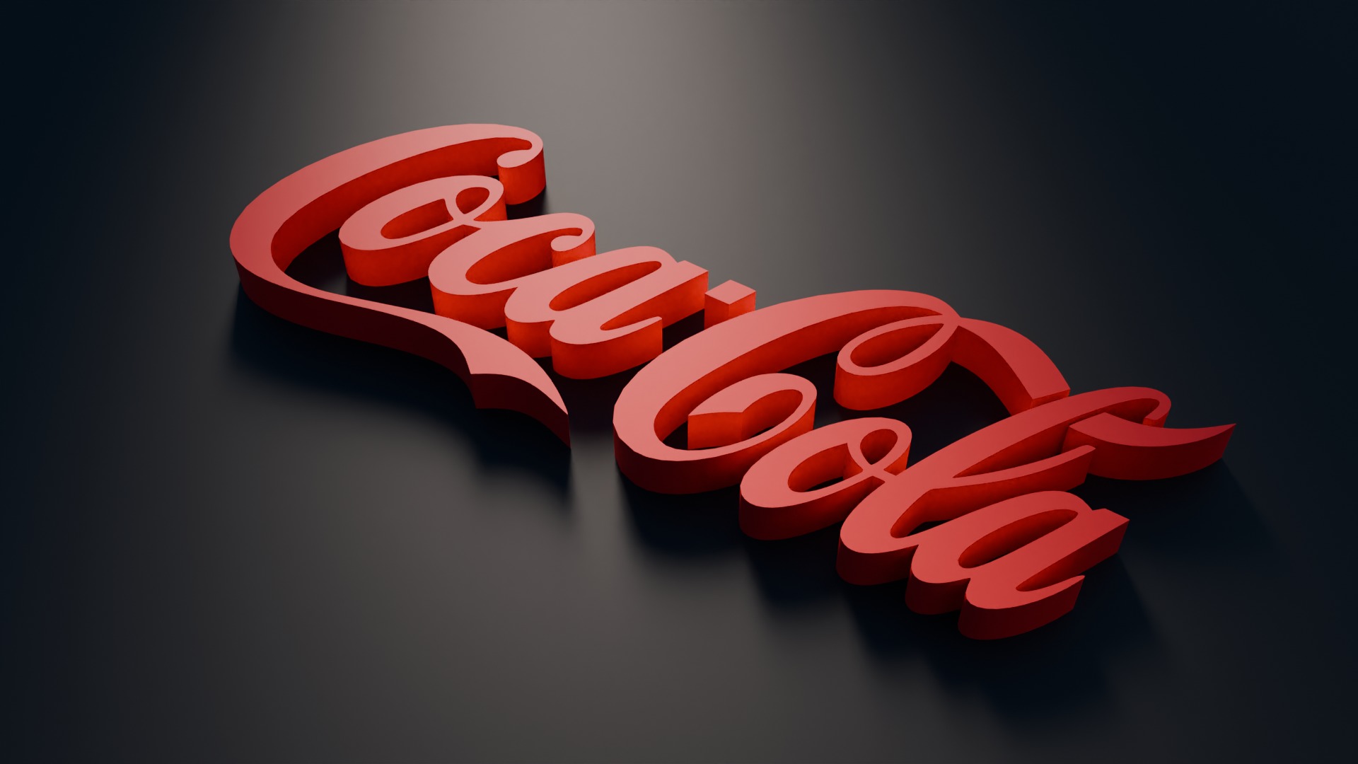 Coca-Cola logo 3D model_3