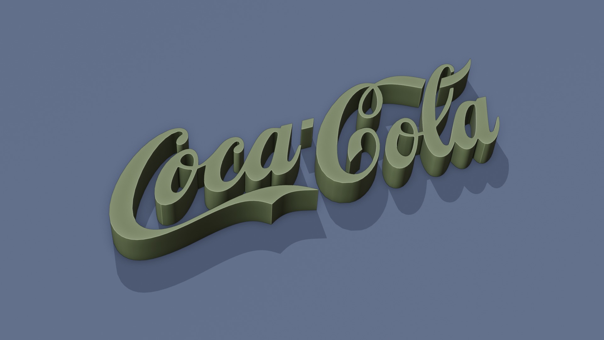 Coca-Cola logo 3D model_4