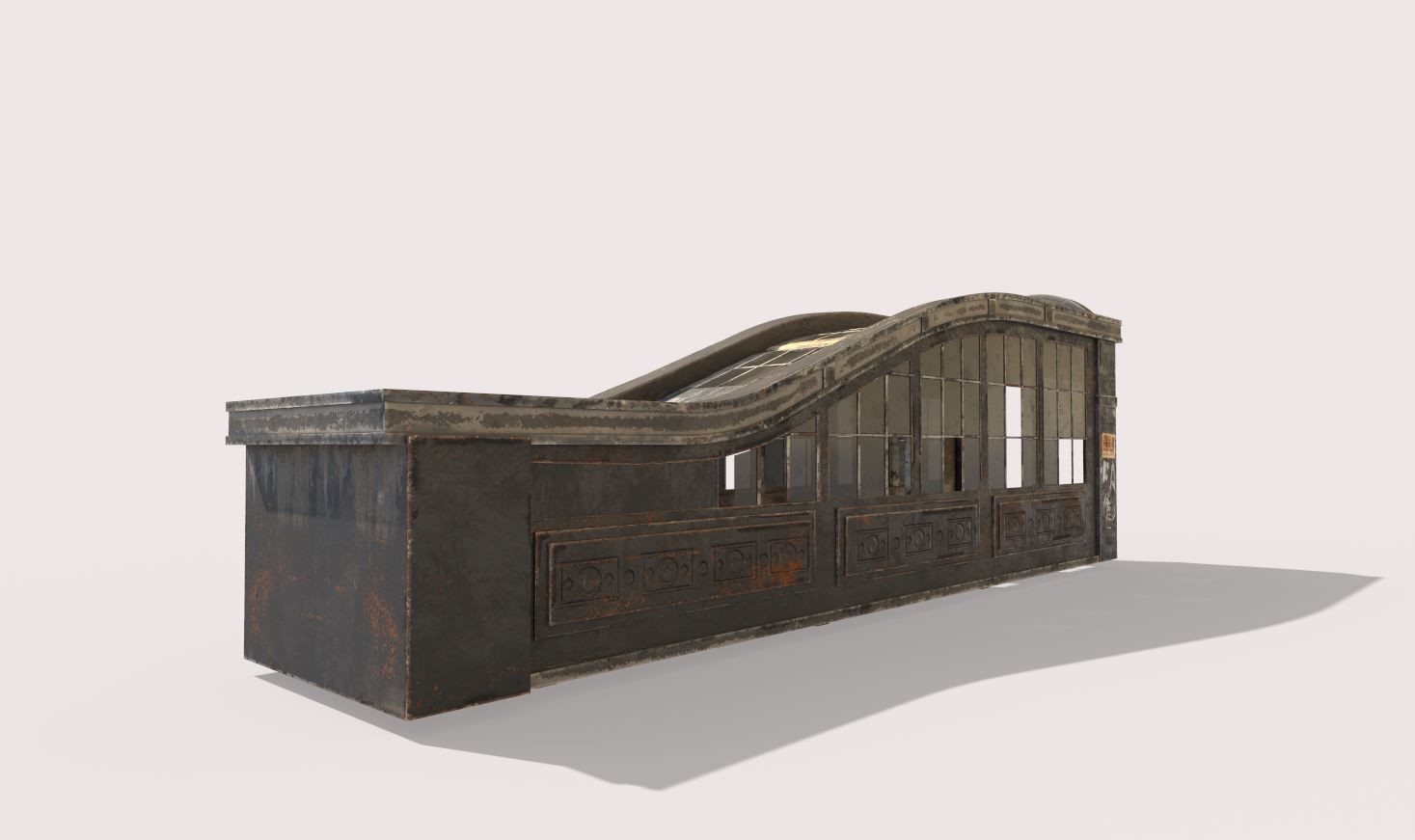 Old Subway Entrance 3D model_5