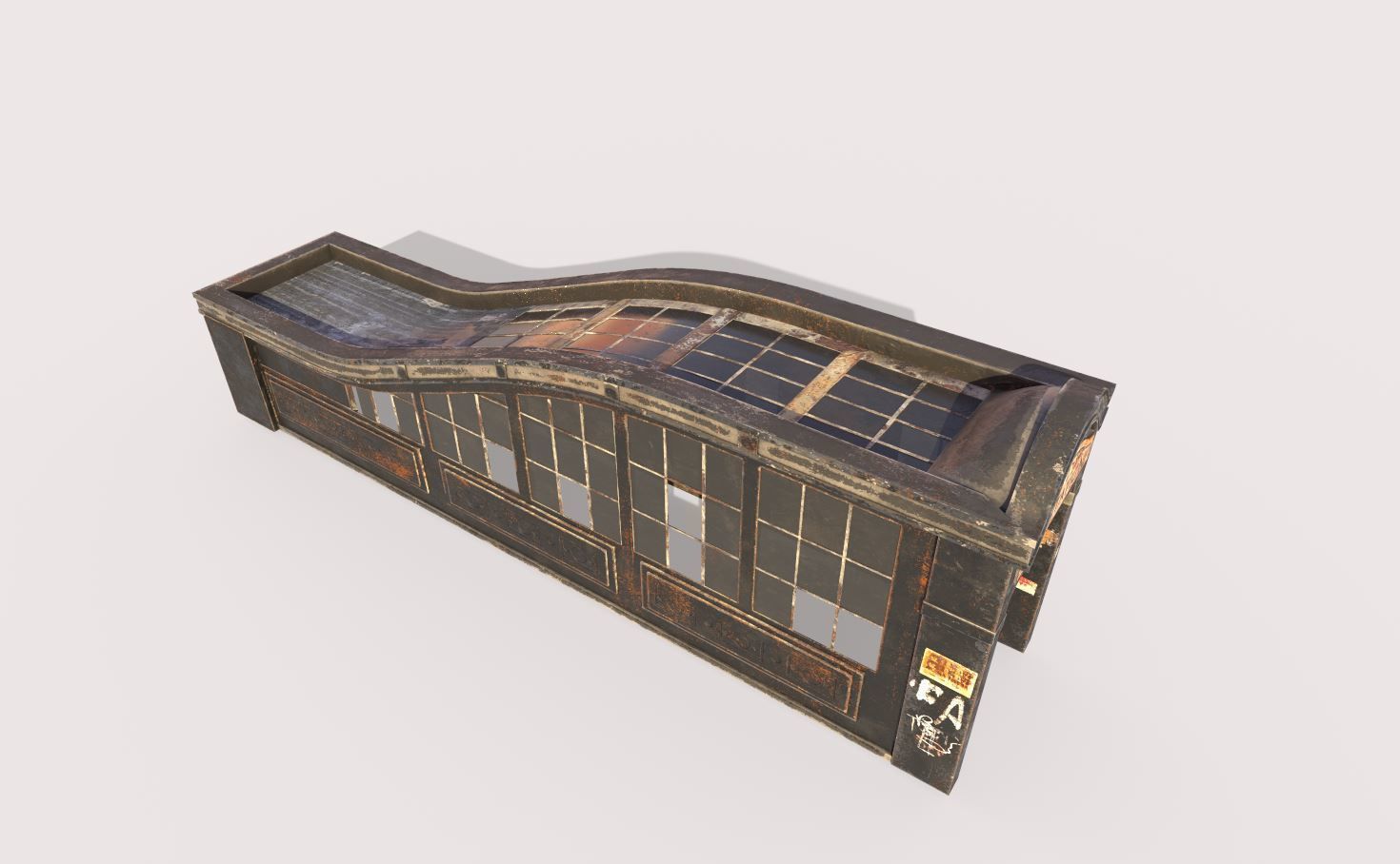 Old Subway Entrance 3D model_6