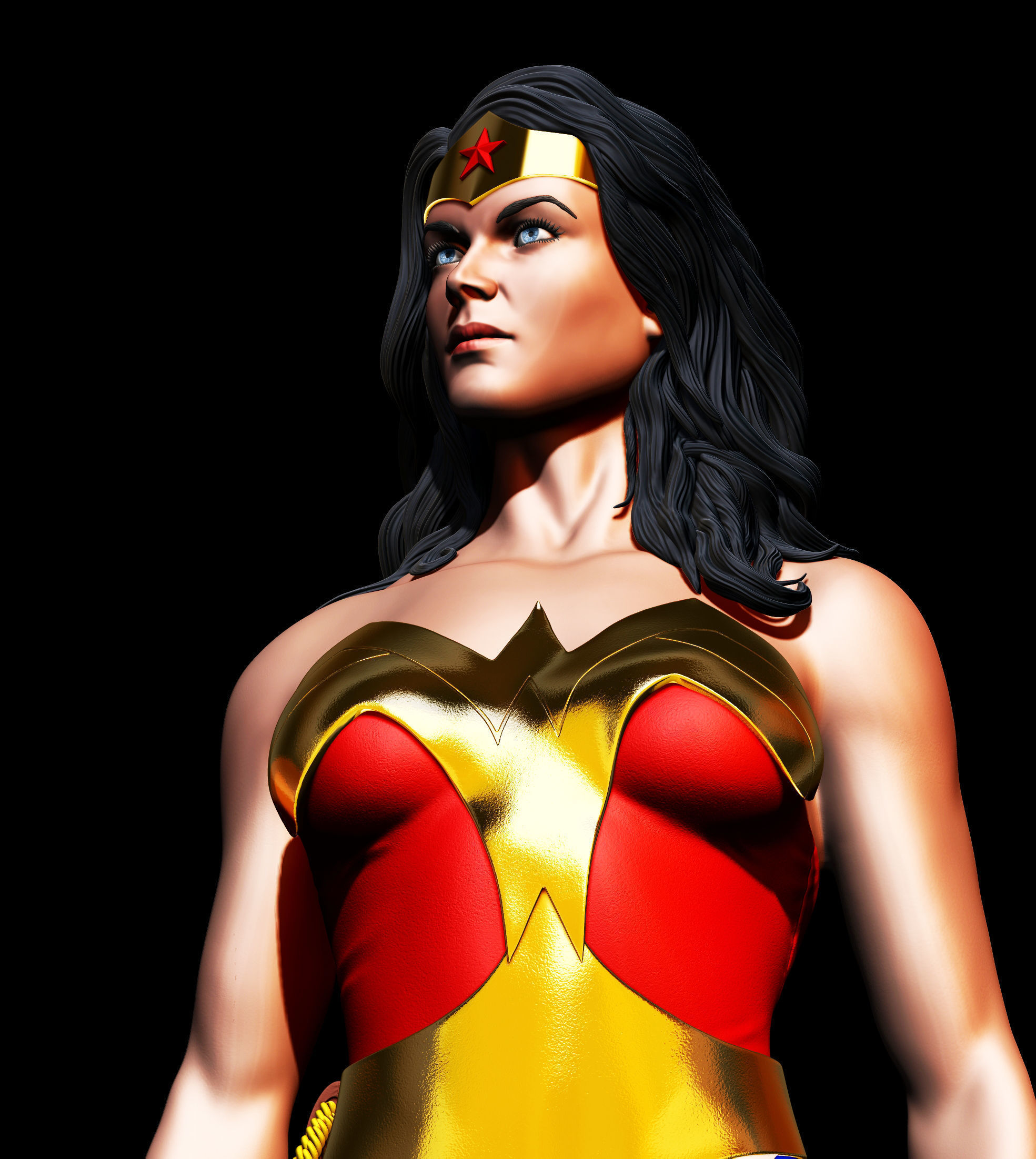 Wonder Woman Alex Ross style 3D print model_5