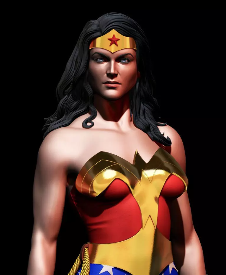 Wonder Woman Alex Ross style 3D print model_0