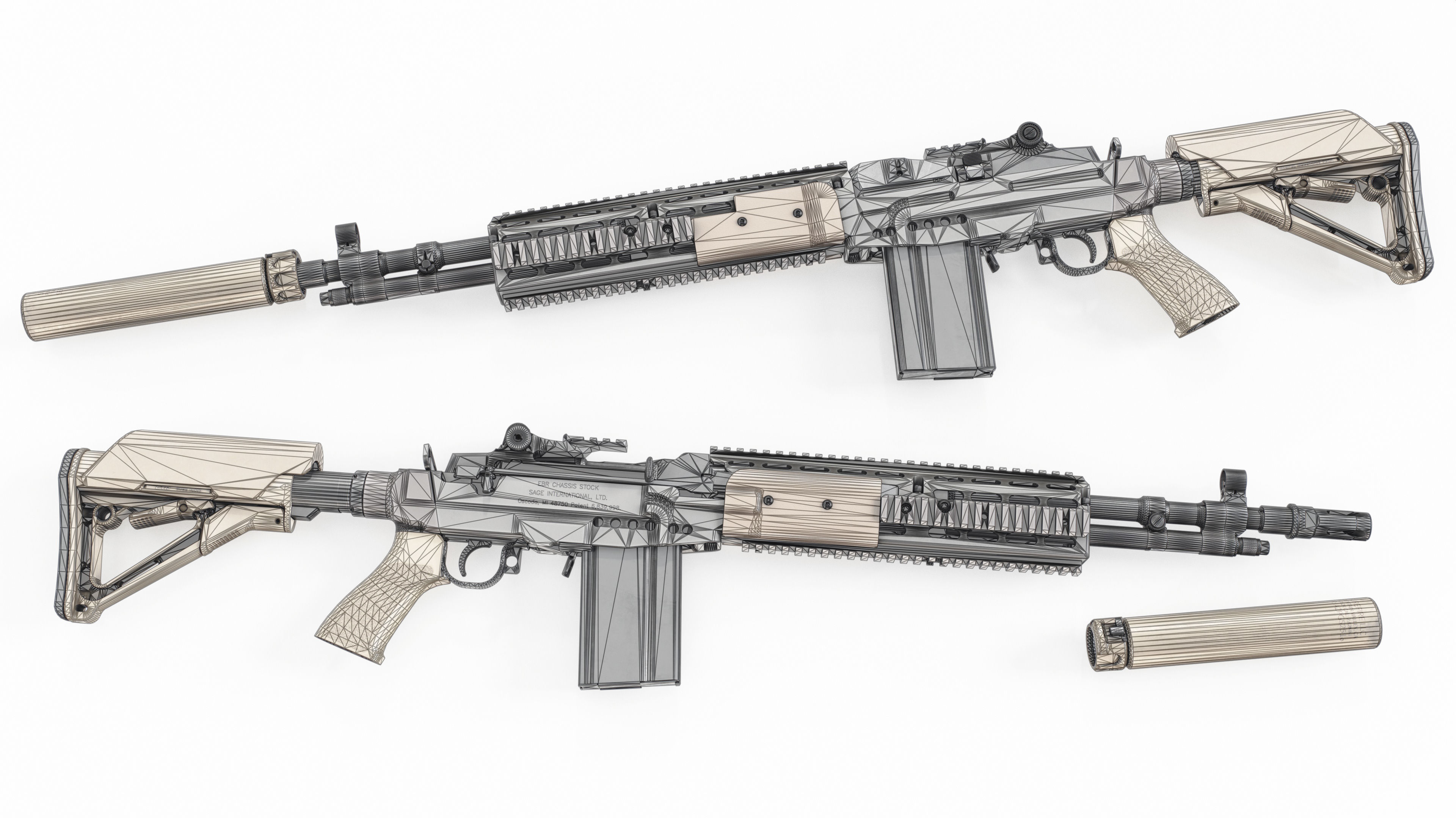 MK14 MOD1 Enhanced Battle Rifle 3D model_1