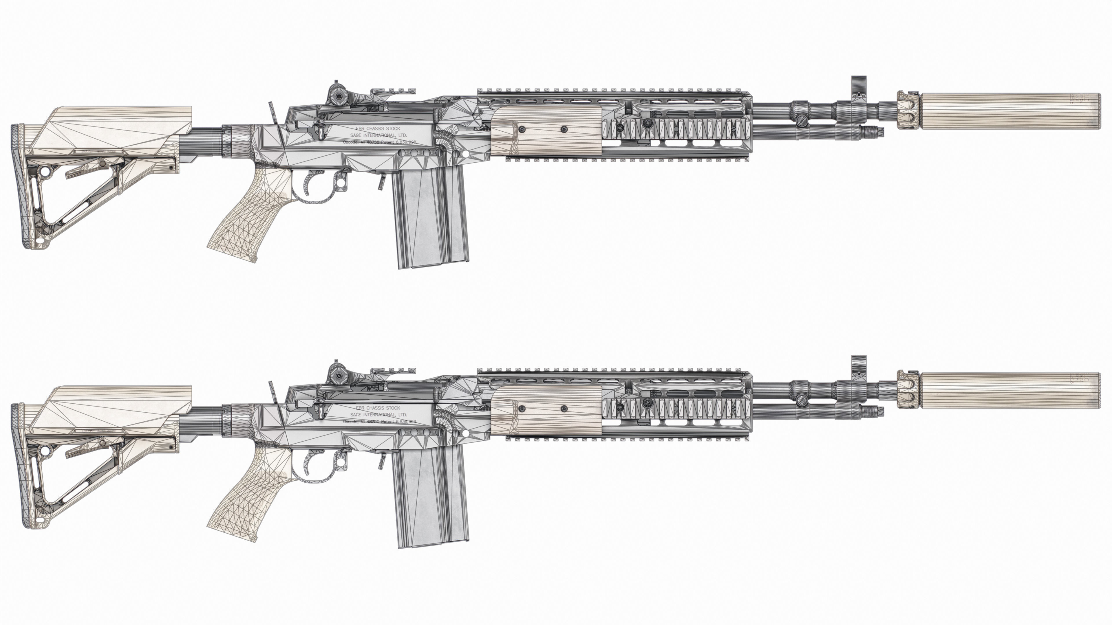 MK14 MOD1 Enhanced Battle Rifle 3D model_14