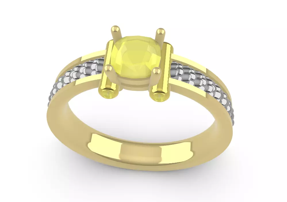 Cushion Snake Ring 3D print model_0