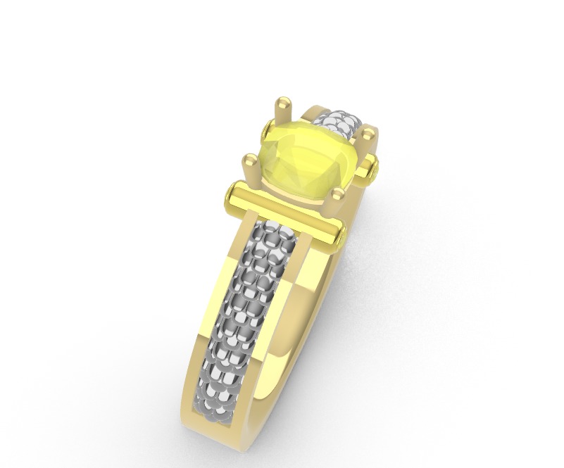 Cushion Snake Ring 3D print model_9