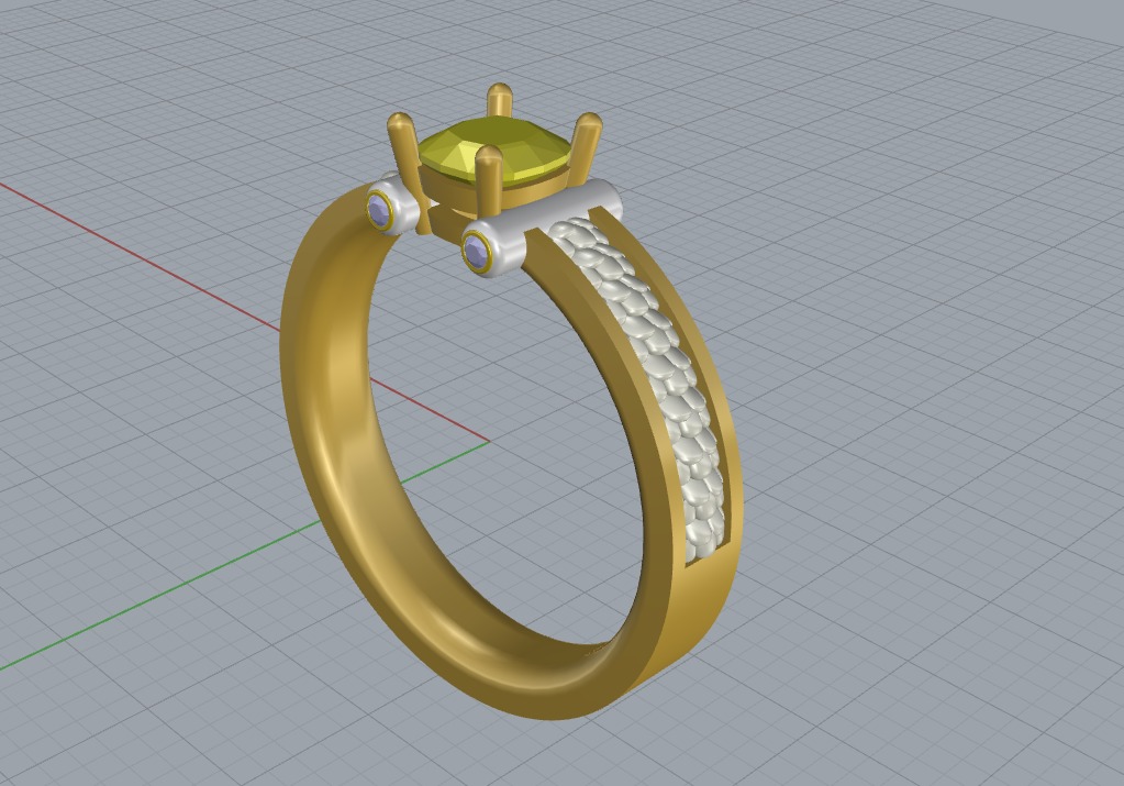 Cushion Snake Ring 3D print model_17