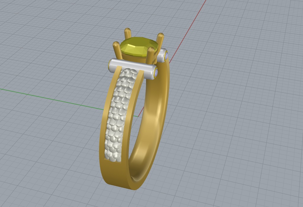 Cushion Snake Ring 3D print model_14