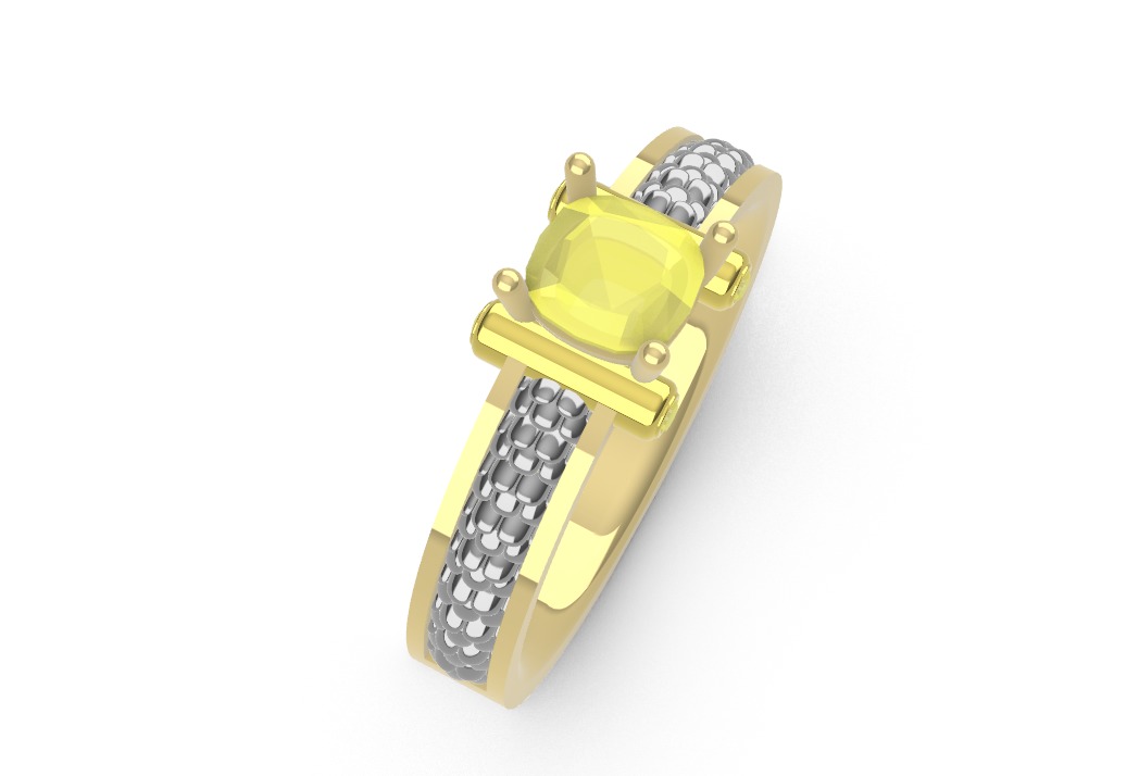 Cushion Snake Ring 3D print model_11